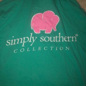 Simply Southern Long Sleeved Hooded Tee Blue